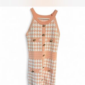 Source Unknown Peach and White Maxi Dress